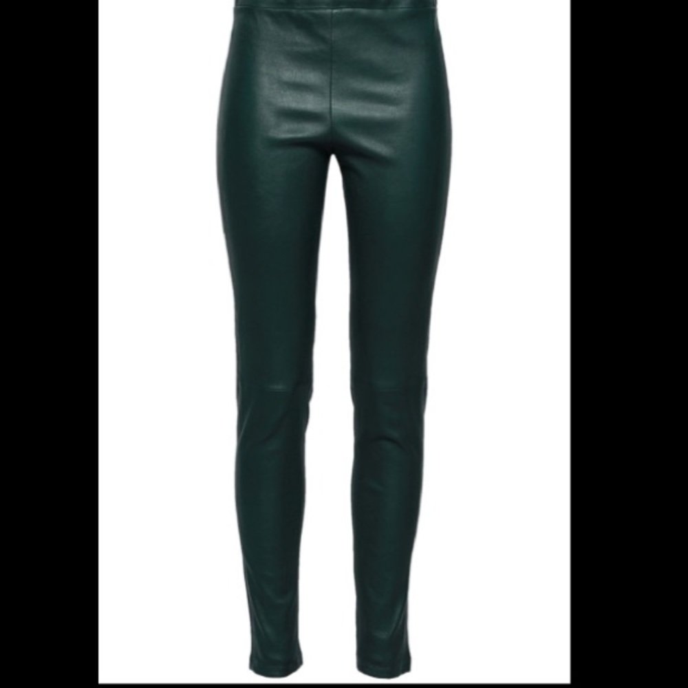 F21 Hunter Green Faux Leather Pants